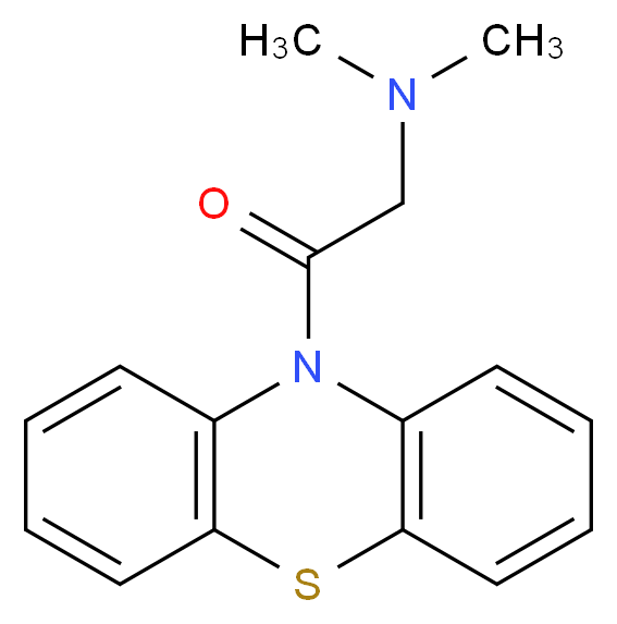 2-(dimethylamino)-1-(10H-phenothiazin-10-yl)ethan-1-one_分子结构_CAS_518-61-6