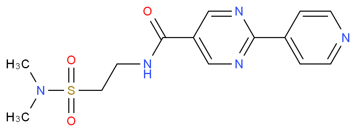 N-{2-[(dimethylamino)sulfonyl]ethyl}-2-pyridin-4-ylpyrimidine-5-carboxamide_分子结构_CAS_)
