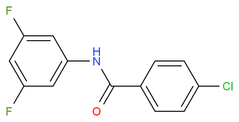 4-Chloro-N-(3,5-difluorophenyl)benzamide_分子结构_CAS_838867-17-7)