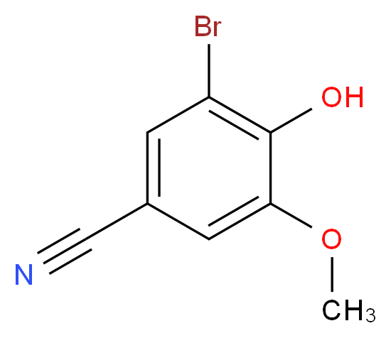 3-溴-4-羟基-5-甲氧基苯甲腈_分子结构_CAS_52805-45-5)