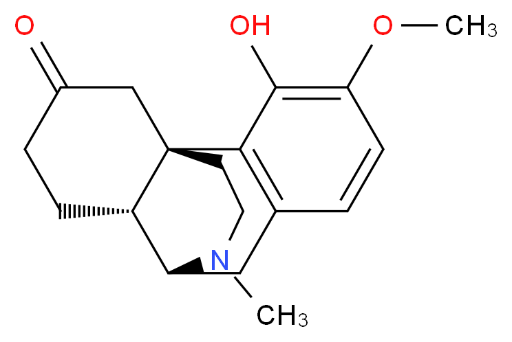 (1S,9R,10R)-3-hydroxy-4-methoxy-17-methyl-17-azatetracyclo[7.5.3.0<sup>1</sup>,<sup>1</sup><sup>0</sup>.0<sup>2</sup>,<sup>7</sup>]heptadeca-2(7),3,5-trien-13-one_分子结构_CAS_847-86-9