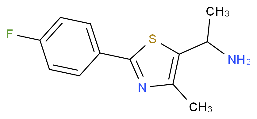 1-[2-(4-fluorophenyl)-4-methyl-1,3-thiazol-5-yl]ethan-1-amine_分子结构_CAS_)