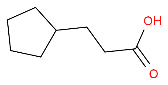 3-cyclopentylpropanoic acid_分子结构_CAS_140-77-2