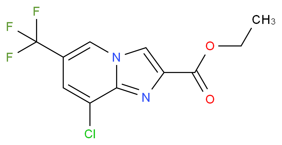 Ethyl 8-chloro-6-(trifluoromethyl)imidazo[1,2-a]pyridine-2-carboxylate_分子结构_CAS_353258-31-8)