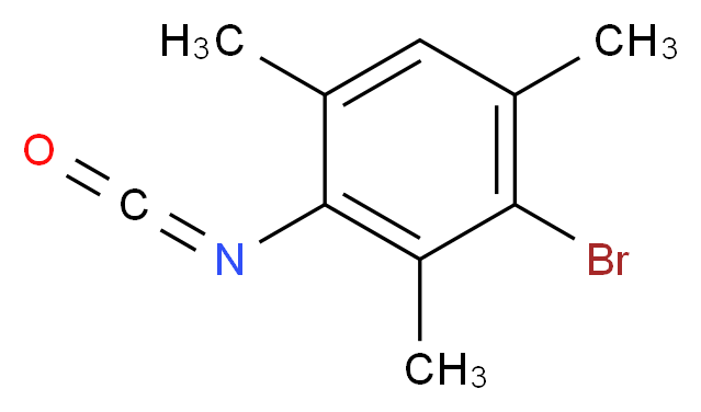 2-bromo-4-isocyanato-1,3,5-trimethylbenzene_分子结构_CAS_480439-19-8