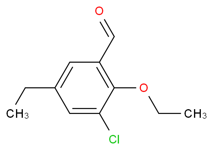 3-Chloro-2-ethoxy-5-ethylbenzaldehyde_分子结构_CAS_)