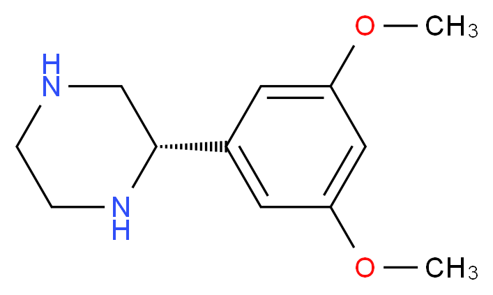 (S)-2-(3,5-DIMETHOXY-PHENYL)-PIPERAZINE_分子结构_CAS_)