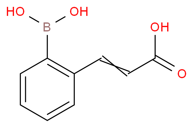 3-[2-(dihydroxyboranyl)phenyl]prop-2-enoic acid_分子结构_CAS_1200806-17-2