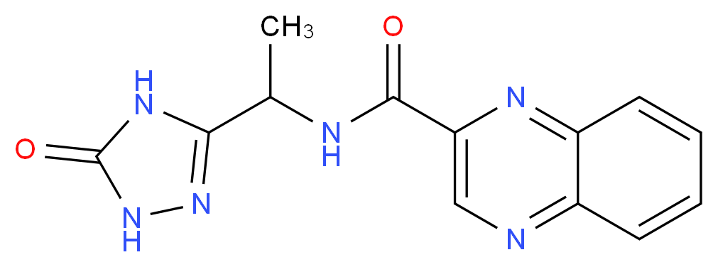 N-[1-(5-oxo-4,5-dihydro-1H-1,2,4-triazol-3-yl)ethyl]quinoxaline-2-carboxamide_分子结构_CAS_)