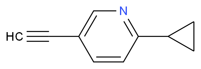 2-Cyclopropyl-5-ethynylpyridine_分子结构_CAS_1256817-44-3)