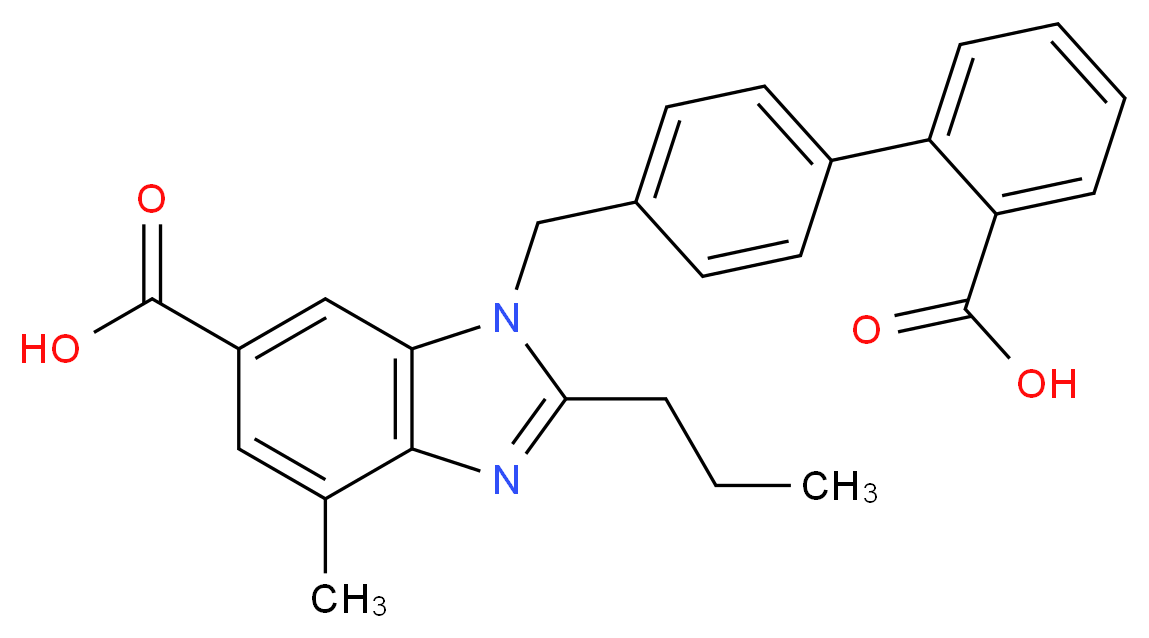 6-Des(1-methyl-2-benzimidazolyl)-6-carboxy Telmisartan_分子结构_CAS_884330-12-5)