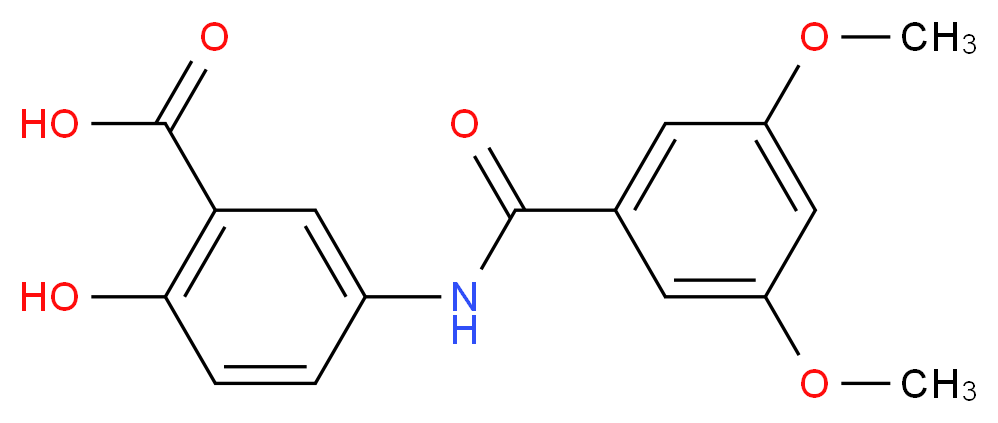 5-(3,5-dimethoxybenzamido)-2-hydroxybenzoic acid_分子结构_CAS_926264-77-9