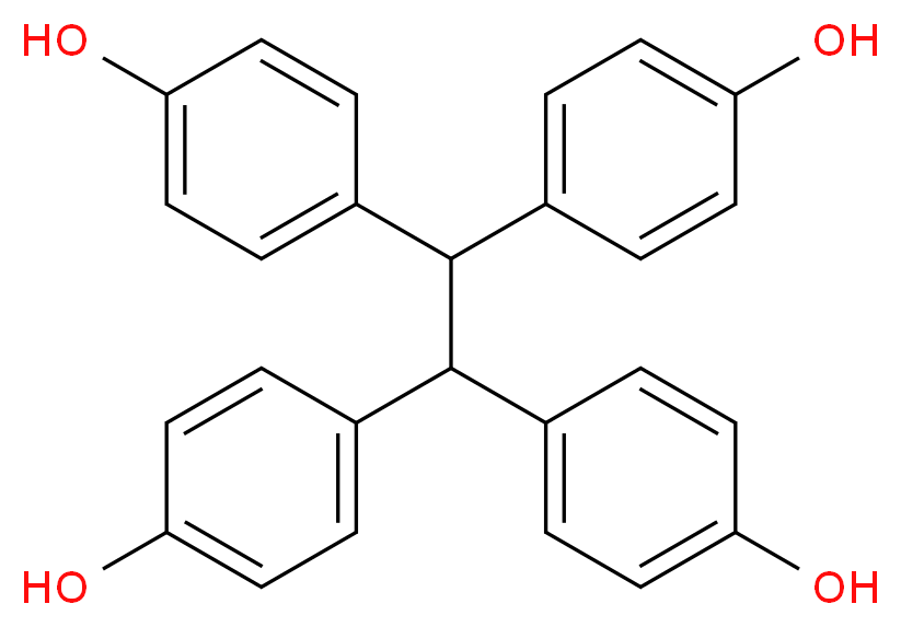 1,1,2,2-Tetrakis(p-hydroxyphenyl)ethane_分子结构_CAS_7727-33-5)
