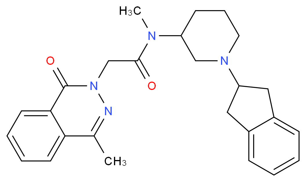 N-[1-(2,3-dihydro-1H-inden-2-yl)-3-piperidinyl]-N-methyl-2-(4-methyl-1-oxo-2(1H)-phthalazinyl)acetamide_分子结构_CAS_)