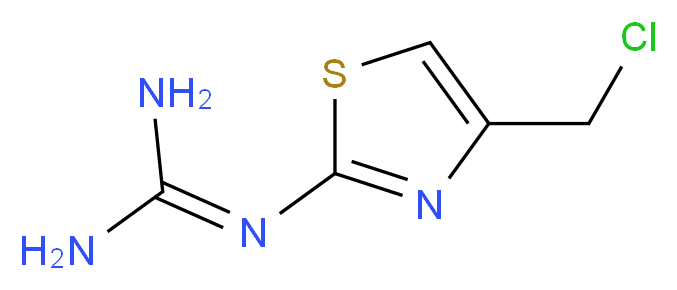N''-[4-(chloromethyl)-1,3-thiazol-2-yl]guanidine_分子结构_CAS_81152-53-6
