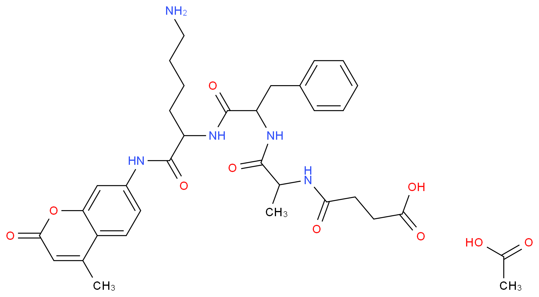 N-SUCCINYL-ALA-PHE-LYS 4-METHYLCOUMARYL-7-AMIDE_分子结构_CAS_117756-27-1)