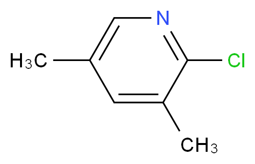 2-chloro-3,5-dimethylpyridine_分子结构_CAS_72093-12-0