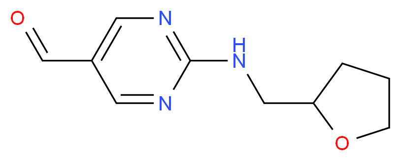2-[(tetrahydrofuran-2-ylmethyl)amino]pyrimidine-5-carbaldehyde_分子结构_CAS_959239-06-6)