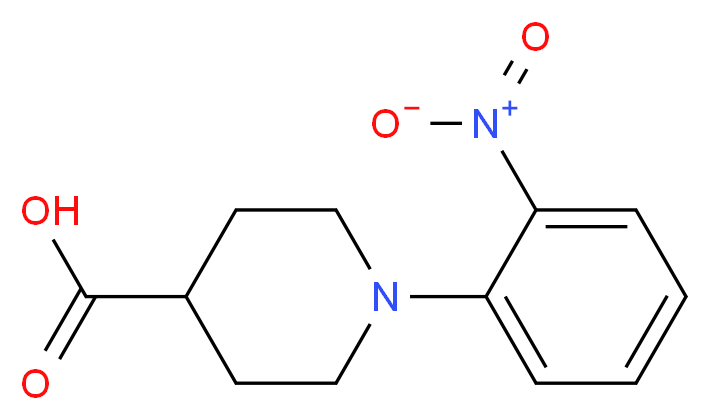 1-(2-nitrophenyl)piperidine-4-carboxylic acid_分子结构_CAS_438192-02-0