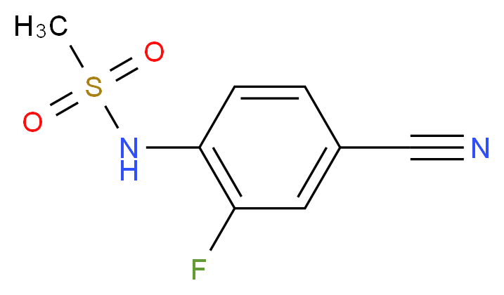 N-(4-cyano-2-fluorophenyl)methanesulfonamide_分子结构_CAS_401909-16-8)