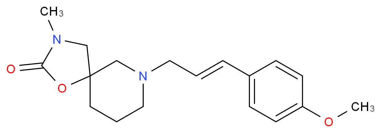 7-[(2E)-3-(4-methoxyphenyl)-2-propen-1-yl]-3-methyl-1-oxa-3,7-diazaspiro[4.5]decan-2-one_分子结构_CAS_)
