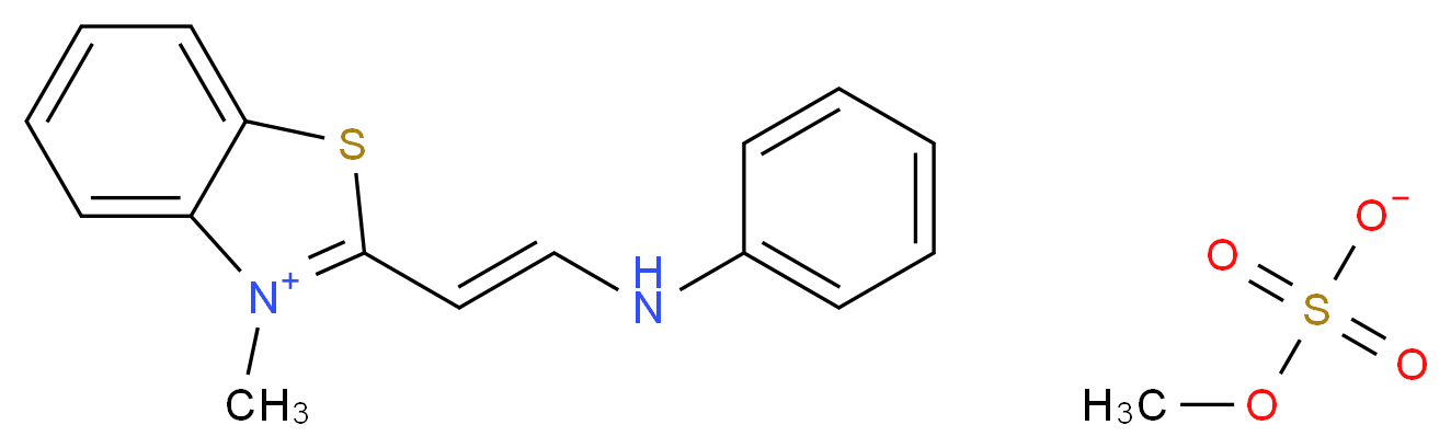 3-methyl-2-[(E)-2-(phenylamino)ethenyl]-1,3-benzothiazol-3-ium methyl sulfate_分子结构_CAS_301671-47-6