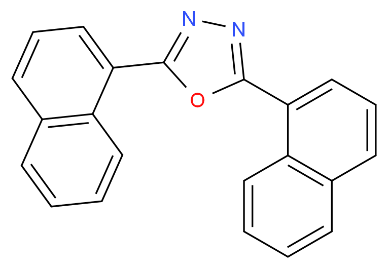 2,5-双(1-萘基)-1,3,4-噁二唑_分子结构_CAS_905-62-4)