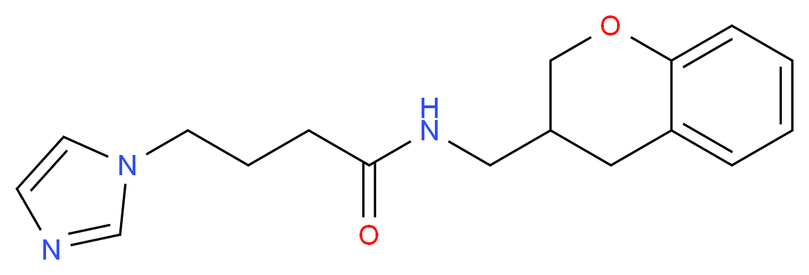 N-(3,4-dihydro-2H-chromen-3-ylmethyl)-4-(1H-imidazol-1-yl)butanamide_分子结构_CAS_)