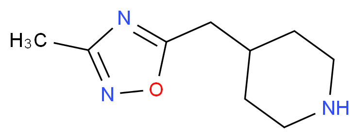 4-[(3-methyl-1,2,4-oxadiazol-5-yl)methyl]piperidine_分子结构_CAS_1211666-31-7)