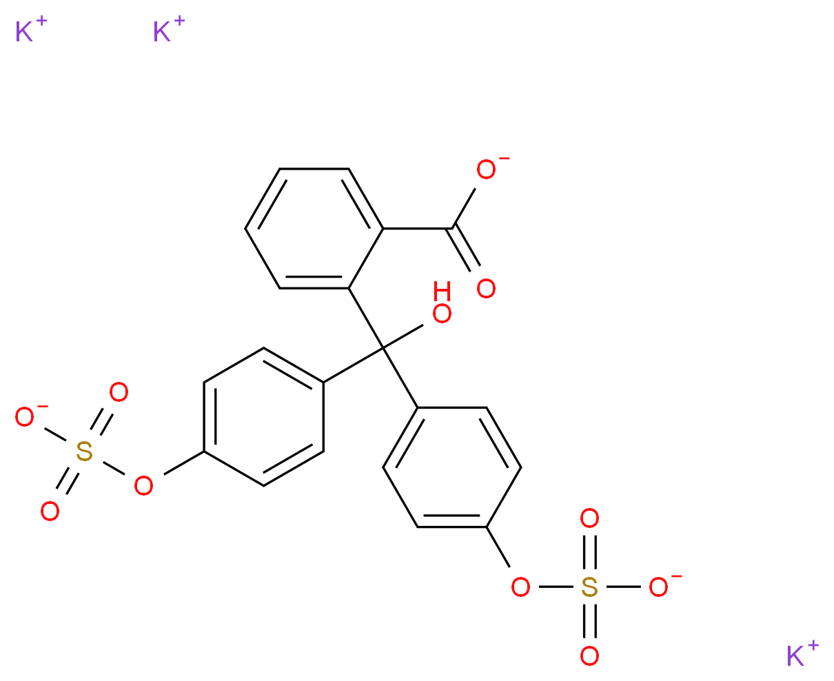 Phenolphthalein disulfate tripotassium salt_分子结构_CAS_62625-16-5)