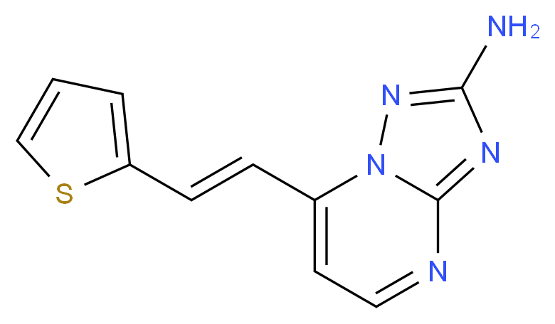 7-[2-(2-thienyl)vinyl][1,2,4]triazolo[1,5-a]pyrimidin-2-amine_分子结构_CAS_)