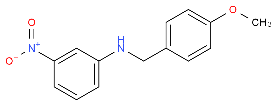 N-[(4-methoxyphenyl)methyl]-3-nitroaniline_分子结构_CAS_305851-22-3