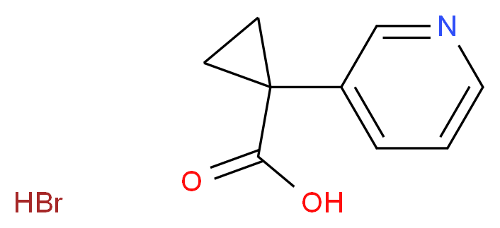 1-(Pyridin-3-yl)cyclopropanecarboxylic acid hydrobromide_分子结构_CAS_1268444-68-3)