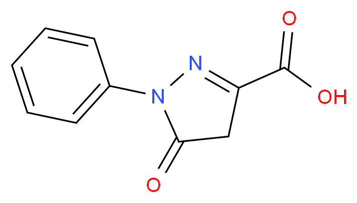 5-oxo-1-phenyl-4,5-dihydro-1H-pyrazole-3-carboxylic acid_分子结构_CAS_119-18-6