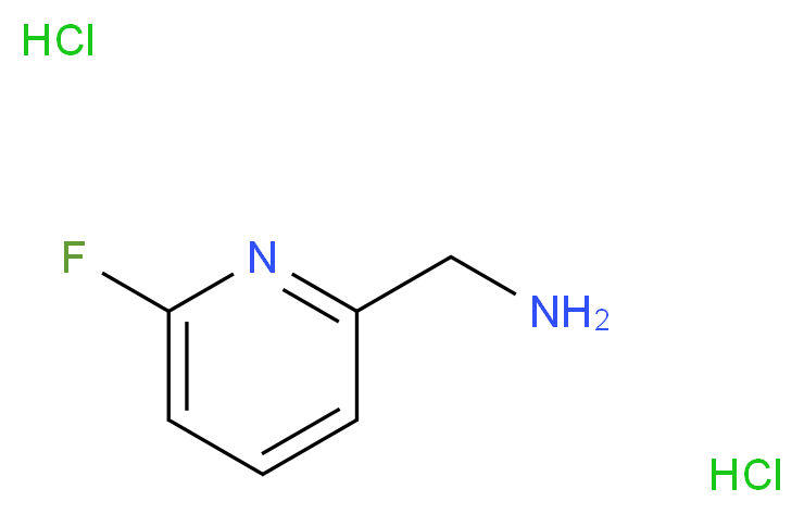 2-(Aminomethyl)-6-fluoropyridine dihydrochloride_分子结构_CAS_)