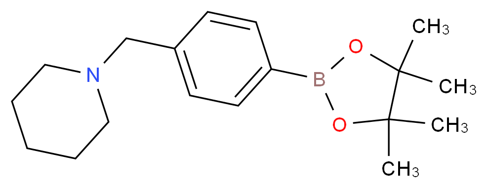 1-[4-(4,4,5,5-tetramethyl-1,3,2-dioxaborolan-2-yl)benzyl]piperidine_分子结构_CAS_859833-22-0)