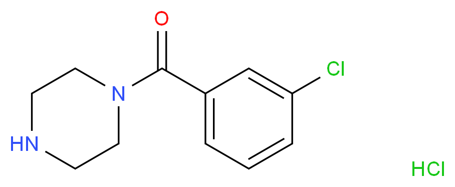 1-(3-chlorobenzoyl)piperazine hydrochloride_分子结构_CAS_100939-90-0)