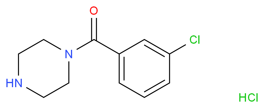 1-(3-chlorobenzoyl)piperazine hydrochloride_分子结构_CAS_100939-90-0