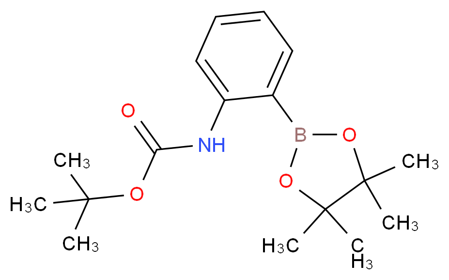 2-(N-Boc-氨基)苯硼酸频哪醇酯_分子结构_CAS_159624-15-4)