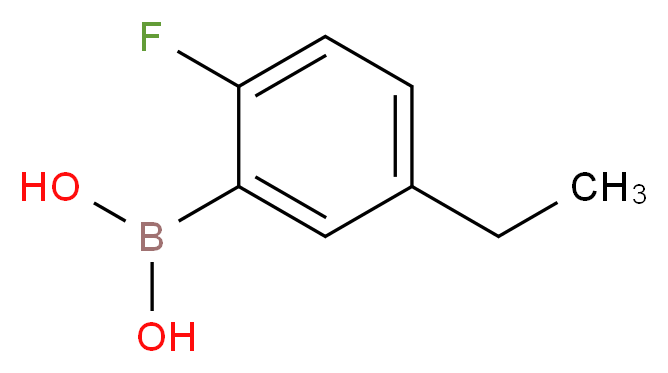 (5-ethyl-2-fluorophenyl)boronic acid_分子结构_CAS_900175-03-3