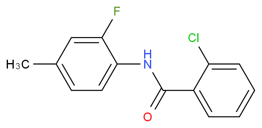2-chloro-N-(2-fluoro-4-methylphenyl)benzamide_分子结构_CAS_878966-10-0