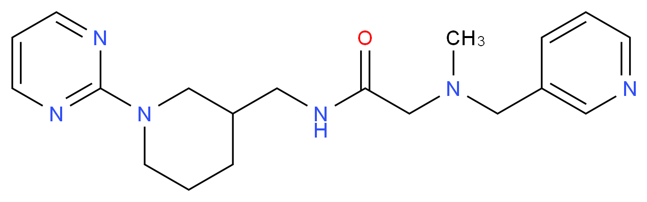 N~2~-methyl-N~2~-(pyridin-3-ylmethyl)-N~1~-[(1-pyrimidin-2-ylpiperidin-3-yl)methyl]glycinamide_分子结构_CAS_)