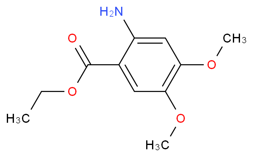 ethyl 2-amino-4,5-dimethoxybenzoate_分子结构_CAS_20323-74-4