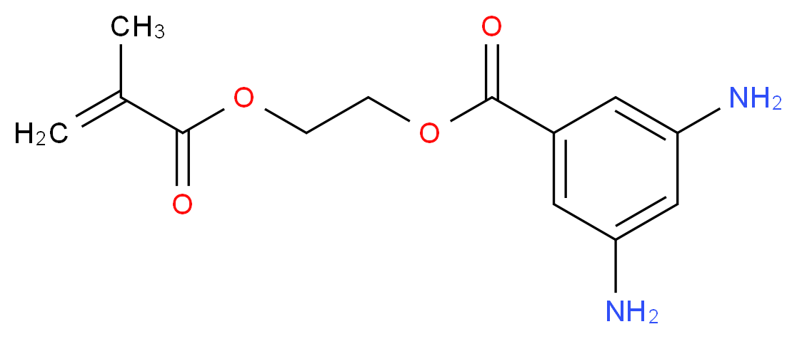 2-(甲基丙烯酸)乙酯3,5-二氨基苯甲酸_分子结构_CAS_76067-81-7)