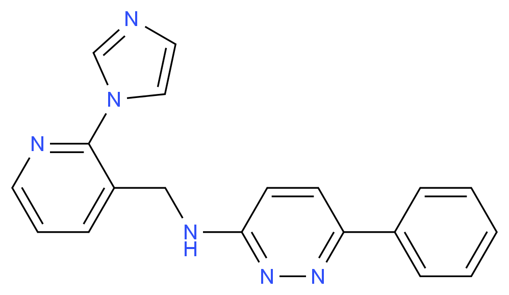N-{[2-(1H-imidazol-1-yl)pyridin-3-yl]methyl}-6-phenylpyridazin-3-amine_分子结构_CAS_)