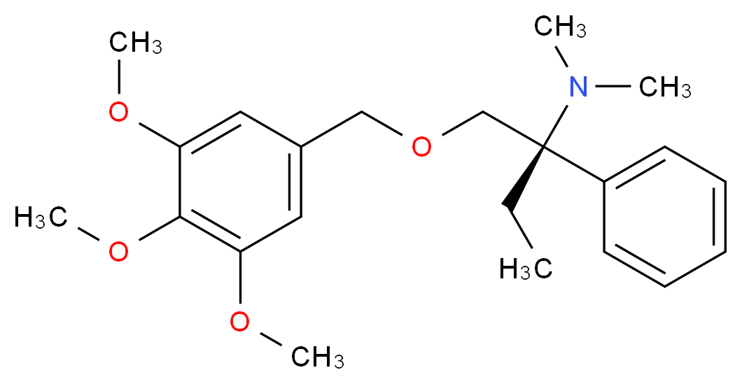 dimethyl[(2R)-2-phenyl-1-[(3,4,5-trimethoxyphenyl)methoxy]butan-2-yl]amine_分子结构_CAS_123618-00-8