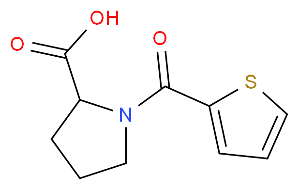 1-(Thiophene-2-carbonyl)-pyrrolidine-2-carboxylic acid_分子结构_CAS_117918-58-8)