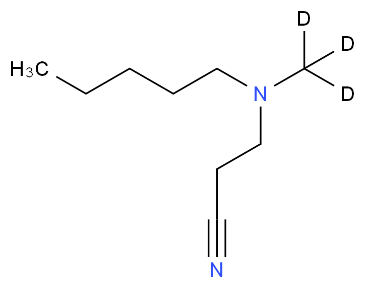 3-(N-Methyl-N-pentyl-amino)propionitrile-d3_分子结构_CAS_1185103-36-9)