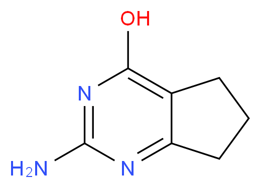 2-amino-6,7-dihydro-5H-cyclopenta[d]pyrimidin-4-ol_分子结构_CAS_33081-06-0)