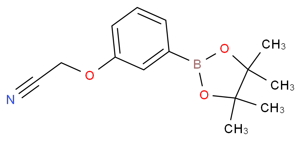 2-[3-(tetramethyl-1,3,2-dioxaborolan-2-yl)phenoxy]acetonitrile_分子结构_CAS_936250-18-9